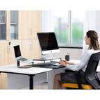 Monitor Stand Riser with Metal Feet for iMac MacBook LCD Display Printer, Lapdesk Tabletop Organizer Sturdy Platform Save Space – Aluminum Alloy