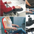 Rotation Computer Desktop Laptop Mouse Tray Elbow Pad Wrist Rest Plate Support Install on Desk and Chair – Durable Build, Easy to Use
