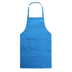 2PCS Kitchen Chef Aprons Cooking Baking Apron With Pockets, Black, Red, Rose Red, Green, Blue, Purple, Yellow, Coffe, Orange Blue