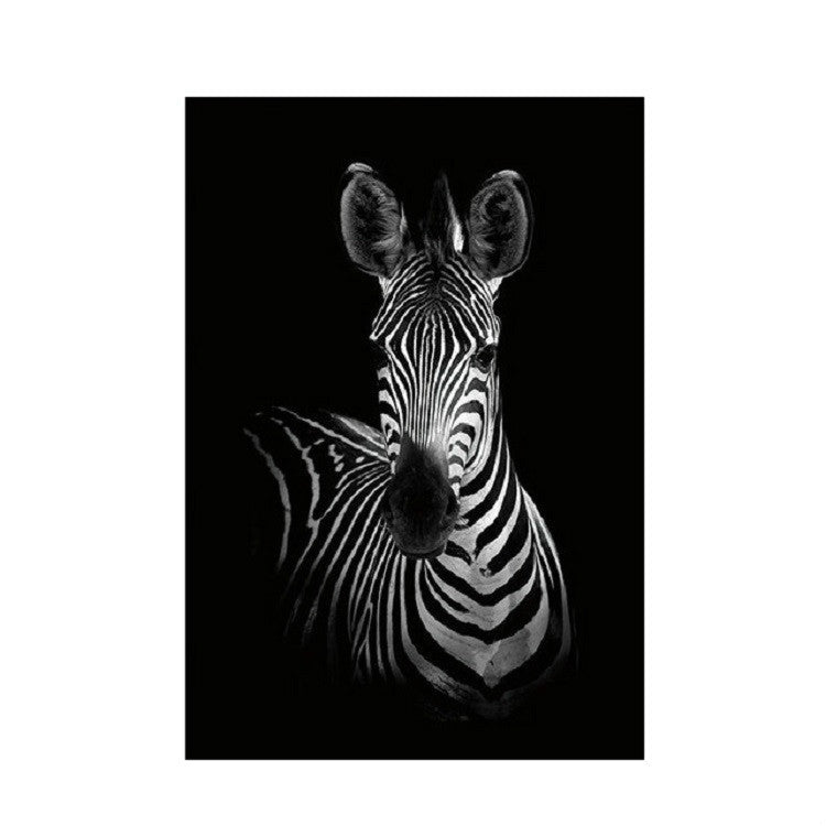 Simple Black and White Animal Decoration Painting Study Living Room Sofa Background Wall Painting Without Frame, 21X30cm – Durable Build, Easy to Use 21X30cm Zebra