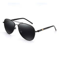Men Oversized Aviation Metal Frame Spring Temple Polarized Sunglasses Male Pilot Male Driving Sun Glasses, Black Frame, Gun Grey Frame, Coffee Frame, Silver Frame – Durable Build, Easy to Use Black Frame
