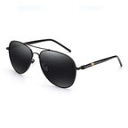 Men Oversized Aviation Metal Frame Spring Temple Polarized Sunglasses Male Pilot Male Driving Sun Glasses, Black Frame, Gun Grey Frame, Coffee Frame, Silver Frame – Durable Build, Easy to Use Black Frame