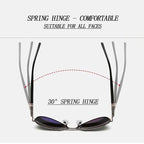 Men Oversized Aviation Metal Frame Spring Temple Polarized Sunglasses Male Pilot Male Driving Sun Glasses, Black Frame, Gun Grey Frame, Coffee Frame, Silver Frame – Durable Build, Easy to Use