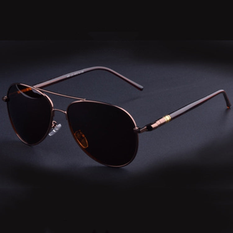 Men Oversized Aviation Metal Frame Spring Temple Polarized Sunglasses Male Pilot Male Driving Sun Glasses, Black Frame, Gun Grey Frame, Coffee Frame, Silver Frame – Durable Build, Easy to Use Coffee Frame