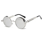 Metal Round Frame Steampunk Retro Sunglasses for Men Women, 10, 11, 12, 13, 14, 2, 3, 4, 5, 6, 7, 9 10