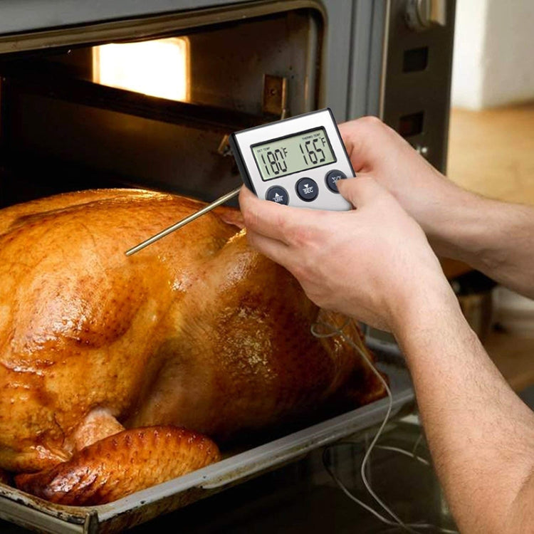 Digital Oven Thermometer Kitchen Food Cooking Meat BBQ Probe Thermometer Timer Water Milk Temperature Cooking Tools, Digital Oven Thermometer – Durable Build, Easy to Use