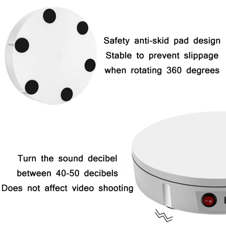 30cm Remote Control Speed Electric Turntable Sample Display Stand, 30cm, AU Plug, 30cm, EU Plug, 30cm, UK Plug – 4K
