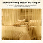 U-shaped Guide Rail Retractable Three-door Mosquito Net, 200x220 cm