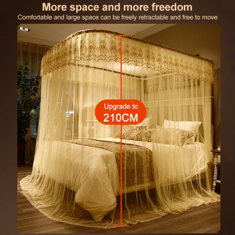 U-shaped Guide Rail Retractable Three-door Mosquito Net, 200x220 cm