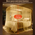 U-shaped Guide Rail Retractable Three-door Mosquito Net, 200x220 cm