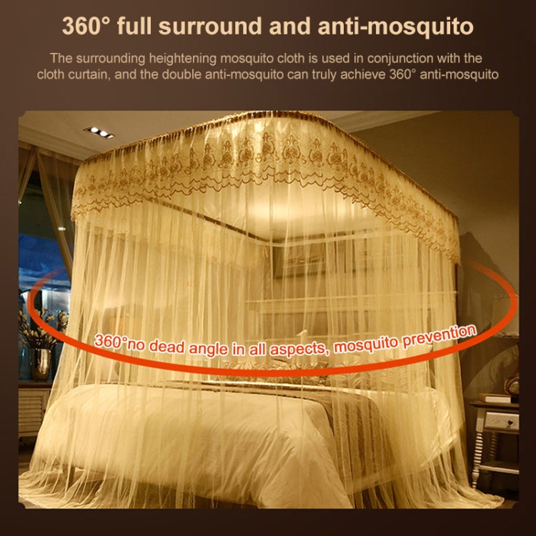 U-shaped Guide Rail Retractable Three-door Mosquito Net, 200x220 cm