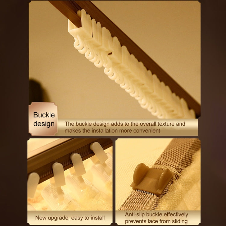U-shaped Guide Rail Retractable Three-door Mosquito Net, 200x220 cm
