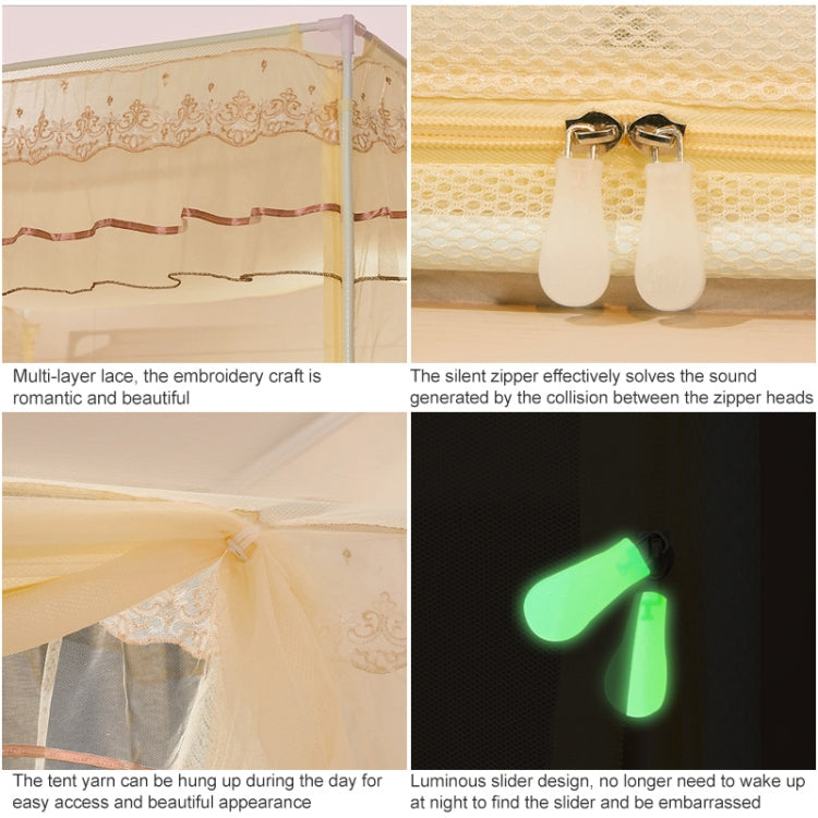 Household Free Installation Thickened Encryption Dustproof Mosquito Net, 120x200 cm Full Bottom, 150x200 cm Full Bottom, 180x200 cm Full Bottom, 180x220 cm Full Bottom, 200x220 cm Full Bottom, 120x200 cm Bed Back