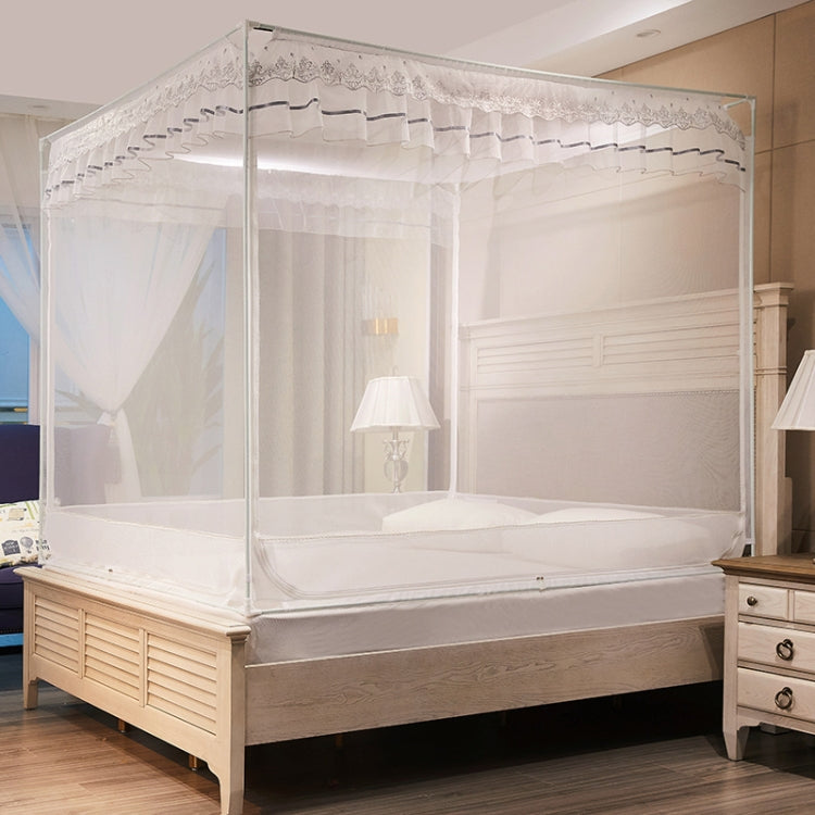 Household Free Installation Thickened Encryption Dustproof Mosquito Net, 150x200 cm Bed Back, 180x200 cm Bed Back, 180x220 cm Bed Back, 200x220 cm Bed Back – Durable Build, Easy to Use 180x200 cm Bed Back White
