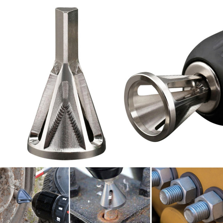 Chamfer Stainless Steel Deburring External Chamfer Tool Silver Triangle Handle Six-slot Chamfer, Triangle Handle Six-slot Chamfer Triangle Handle Six-slot Chamfer
