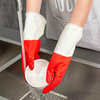 1 Pair Household Two-color Washing Gloves Housework Cleaning Laundry Dishwashing Latex Gloves, S, M, L, XL S