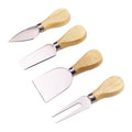4pcs / Set Stainless Steel Cheese Knife Bamboo Handle Cheese Slicer Wood Handle Cheese Knives Set Cutter, 4 in 1 Cheese Knife 4 in 1 Cheese Knife