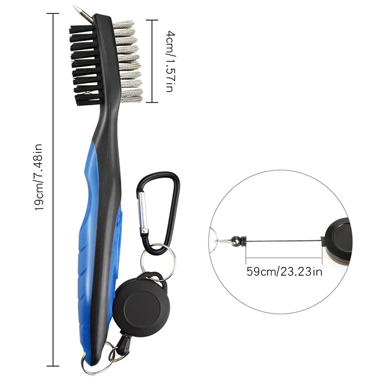 Golf Club Brush Ball Slot Cleaning Brush Cleaning Set, ZY-0021 Brush Blue, ZY-0021 Brush Black