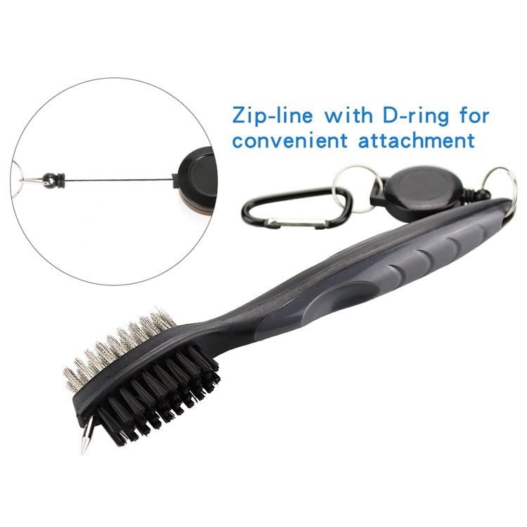 Golf Club Brush Ball Slot Cleaning Brush Cleaning Set, ZY-0021 Brush Blue, ZY-0021 Brush Black