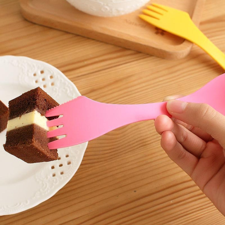 2 Set 3 In 1 Outdoor Camp Tableware Heat Resistant Spoon Fork Knife Camping Hiking Utensils (6pcs=1set), 2 Set