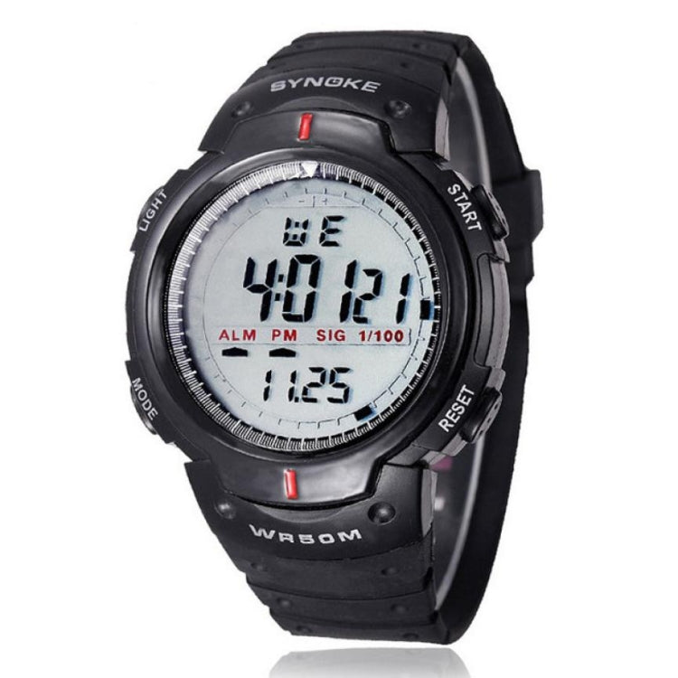 SYNOKE 61576 Life Waterproof LED Sports Watch for Men, Black, Gray