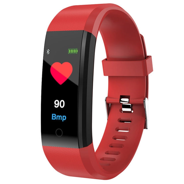 ID115 Smart Bracelet – Blood Pressure Monitoring, Heart Rate Monitoring ID115 Plus Red red