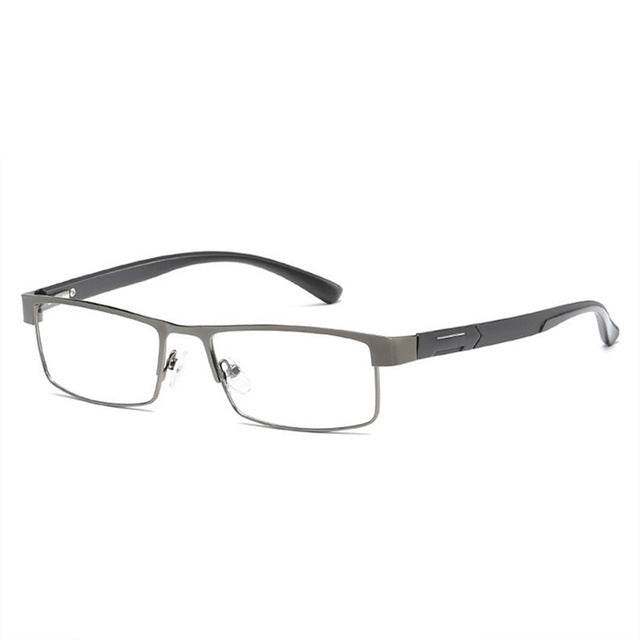 Simple Matel Frame Reading Glasses Hyperopia Eyeglasses, +1.00D, +1.50D, +2.00D, +2.50D, +3.00D, +3.50D, +4.00D – Durable Build, Easy to Use +4.00D Gun-color
