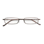 Reading Glasses Metal Spring Foot Portable Presbyopic Glasses with Tube Case, +2.50D, +3.00D, +3.50D