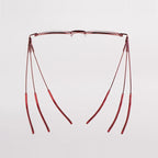 Reading Glasses Metal Spring Foot Portable Presbyopic Glasses with Tube Case, +2.50D, +3.00D, +3.50D