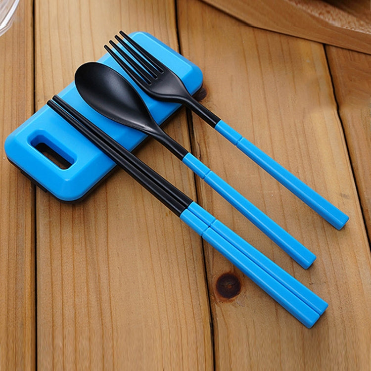 3 in 1 ABS Folding Dinnerware Cutlery Fork Chopsticks Set with Storage Box Outdoor Camping Hiking Traveling Tableware Set – Durable Build, Easy to Use