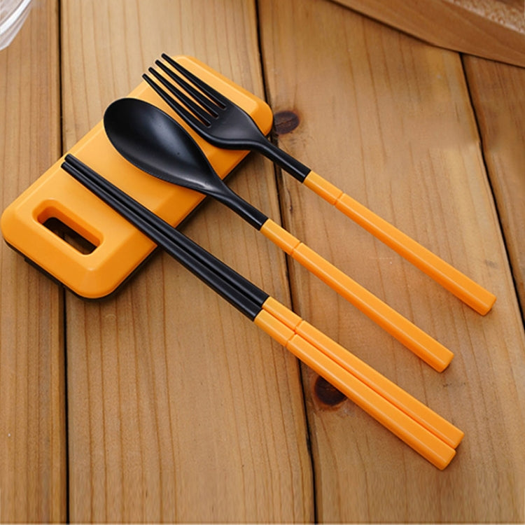 3 in 1 ABS Folding Dinnerware Cutlery Fork Chopsticks Set with Storage Box Outdoor Camping Hiking Traveling Tableware Set – Durable Build, Easy to Use