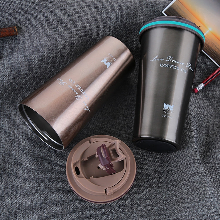 500ML Portable Stainless Steel Creative Gift Coffee Cup Office Vacuum Thermos Mug – Durable Build, Easy to Use