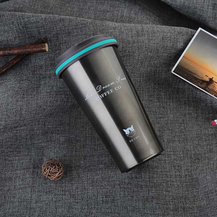 500ML Portable Stainless Steel Creative Gift Coffee Cup Office Vacuum Thermos Mug – Durable Build, Easy to Use Navy Blue