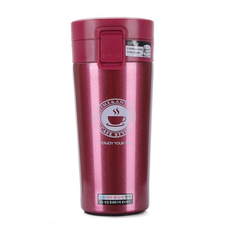 Double Wall Stainless Steel Vacuum Flasks 380ml Car Thermo Cup Coffee Tea Travel Mug Thermol Bottle, 380ml – Durable Build, Easy to Use 380ml Red