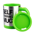 400ml Mugs Automatic Electric Self Stirring Mug Cup Coffee Milk Mixing Mug Smart Stainless Steel Juice Mix Cup Drinkware Green