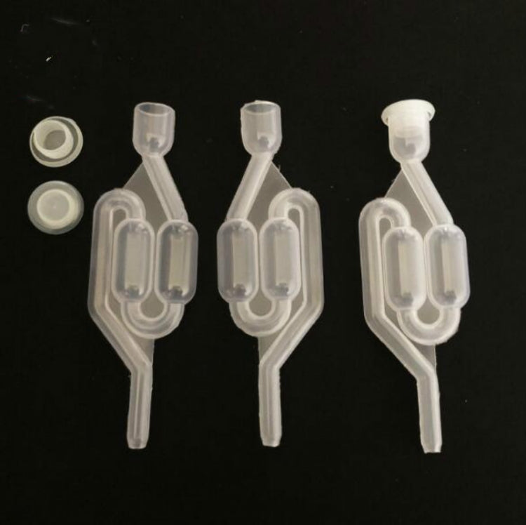 Water Seal Exhaust One way Home Brew Wine Fermentation Airlock Brewing Sealed Plastic Air Lock Check Valve Water Sealed Valves, Uncovered plain check valve, Common check valve with cover