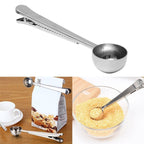 Multifunction Kitchen Coffee Scoop With Clip Stainless Steel Tea Coffee Measuring Cup Coffee Scoop, Coffee Scoop(Silver), Coffee Scoop(Gold), Coffee Scoop(Black), Coffee Scoop(Rose Gold) Coffee Scoop(Silver) Silver