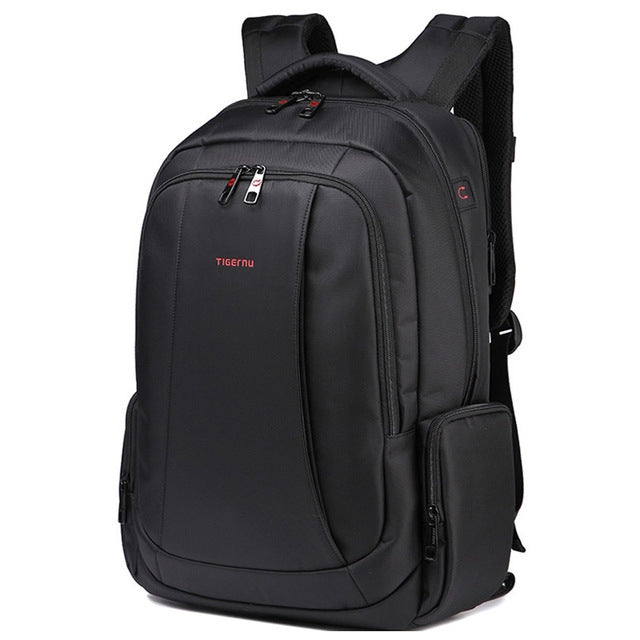 Anti-theft Nylon Laptop Backpacks School Fashion Travel Male Casual Schoolbag 15.6 inch, 1, 2 1 Black