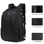 Anti-theft Nylon Laptop Backpacks School Fashion Travel Male Casual Schoolbag 15.6 inch, 1, 2