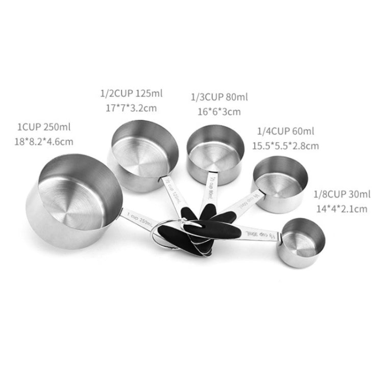 Stainless Steel Measuring Spoon Set Coffee Spoon Baking Kitchen Gadget, Measuring Cup 5 in 1, Measuring Spoon 5 in 1, 5 in 1 Measuring Cup(Color), 5 in 1 Measuring Spoon(Color)