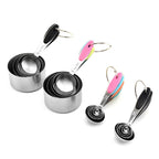 Stainless Steel Measuring Spoon Set Coffee Spoon Baking Kitchen Gadget, Measuring Cup 5 in 1, Measuring Spoon 5 in 1, 5 in 1 Measuring Cup(Color), 5 in 1 Measuring Spoon(Color)