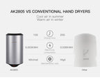 304 Stainless Steel Automatic SensorJet Hand Dryer High Speed Airflow for Home Hotel Airport Hands Drying Machine