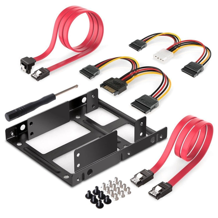 2.5 Inch to 3.5 Inch External HDD SSD Metal Mounting Kit Adapter Bracket With SATA Data Power Cables and Screws – Data Transmission Default Title