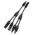 1 Pair MC4 Branch Y Adapter Connectors M/M/F and F/F/M for Solar Panels Cable Default Title