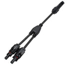 1 Pair MC4 Branch Y Adapter Connectors M/M/F and F/F/M for Solar Panels Cable