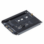 Metal Case CYB + M Socket 2 M.2 NGFF (SATA) SSD to 2.5 SATA Adapter for 2230/2242/2260/2280mm M2 NGFF SSD Solid State Hard Drive – Durable Build, Easy to Use