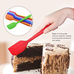 Kitchen Silicone Cream Cake Spatula Mixing Scraper Brush Butter Mixer Brushes Baking Tool Kitchenware, Red, Yellow, Green, Blue, Purple, Pink, Orange