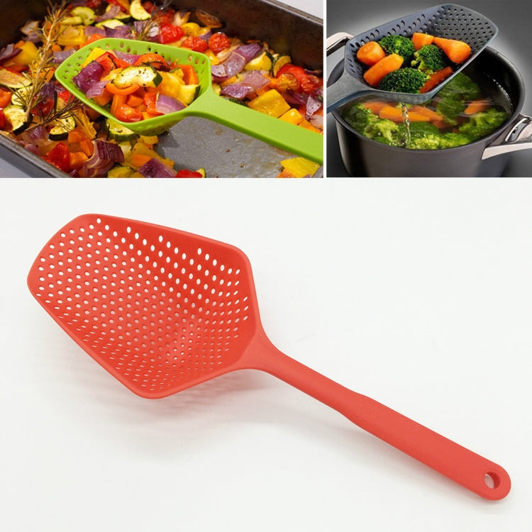 Plastic Drain Shovel Strainers Water Leaking Shovel Kitchen Cooking Ice Shovel Colander Red