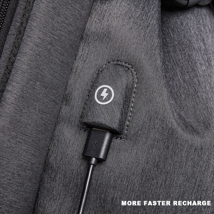 Multifunction Fashion Men Crossbody Bags Chest Pack Messengers Bag Waterproof Shoulder Bag with USB Charging Port, Black-L