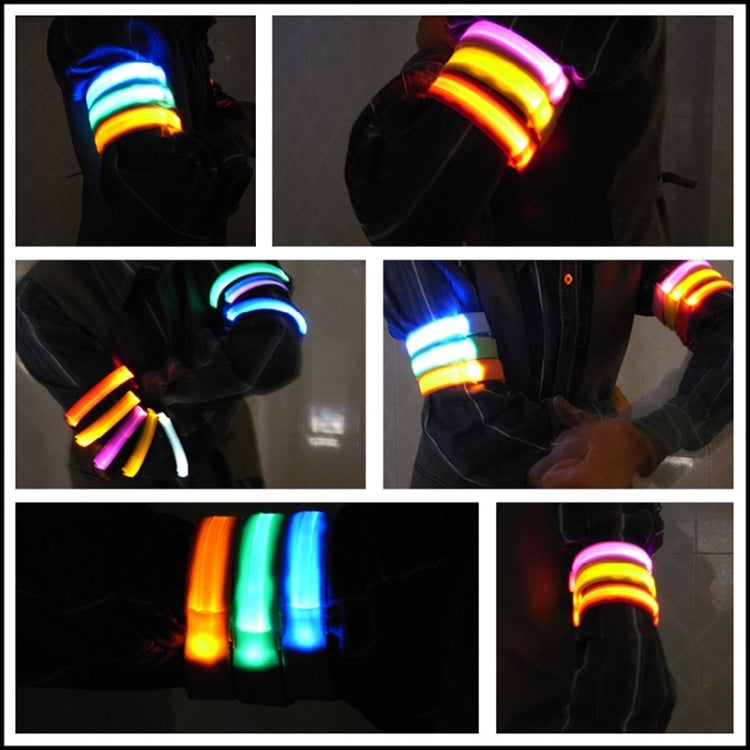 Nylon Night Sports LED Light Armband Light Bracelet, Battery Version Blue, USB Charging Version Blue, Battery Version Green, Battery Version Colorful, USB Charging Version Orange